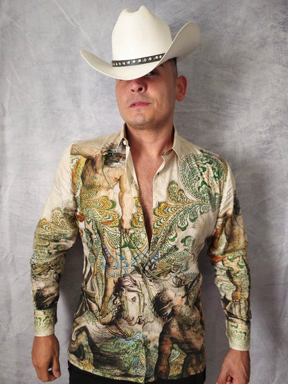 OLIVE GREEN SLEEVE SHIRT