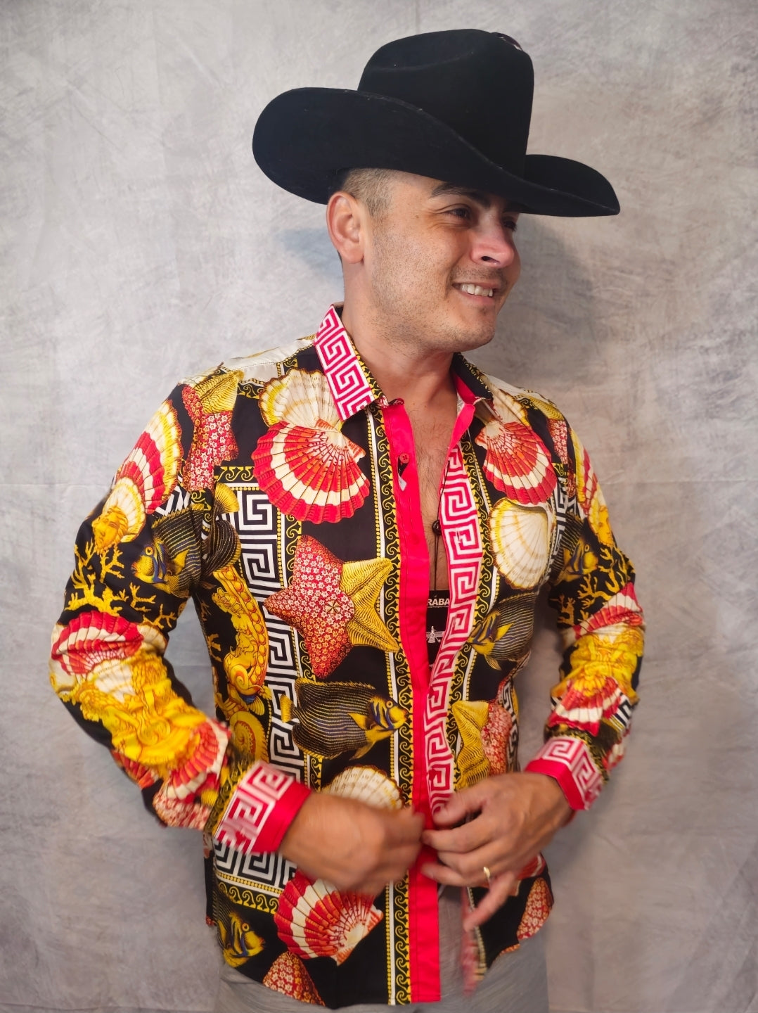 Oxford Rhinestone Long Sleeve Shirt