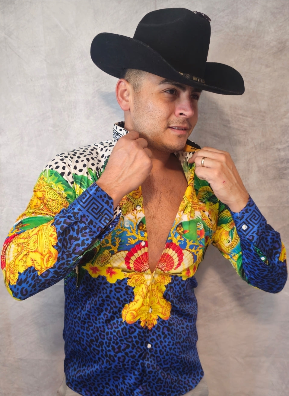 South Beach Rhinestone Long Sleeve Shirt