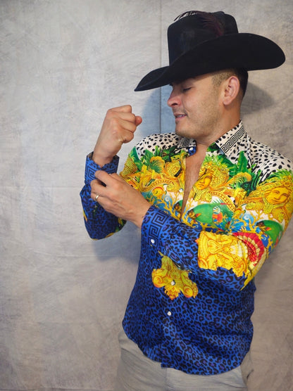 South Beach Rhinestone Long Sleeve Shirt