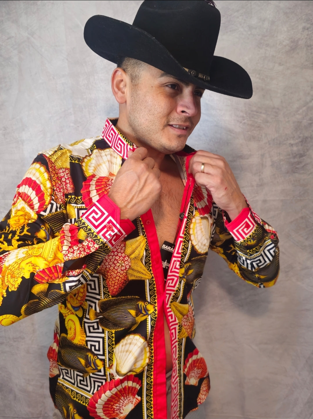 Oxford Rhinestone Long Sleeve Shirt