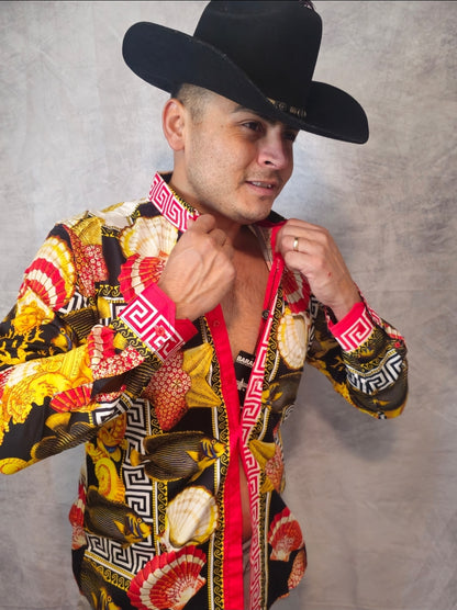 Oxford Rhinestone Long Sleeve Shirt