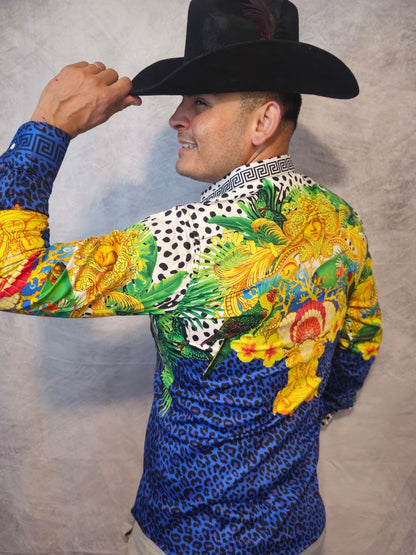 South Beach Rhinestone Long Sleeve Shirt