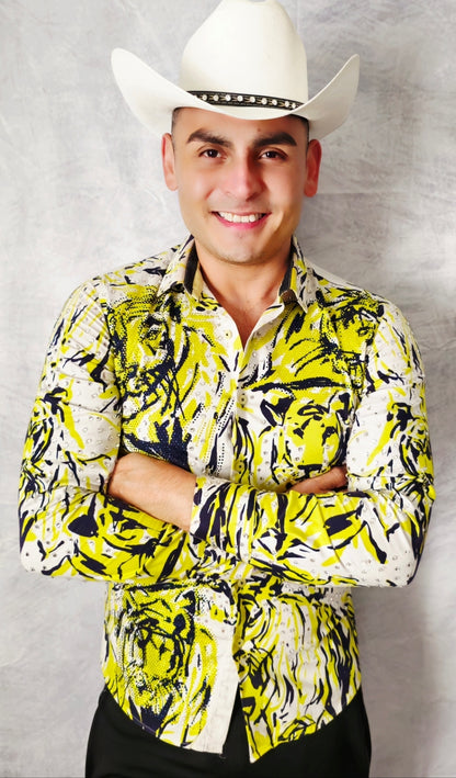 LION YELLOW LONG SLEEVE SHIRT