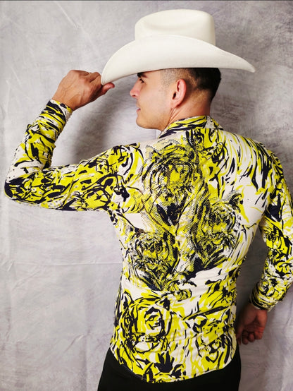 LION YELLOW LONG SLEEVE SHIRT