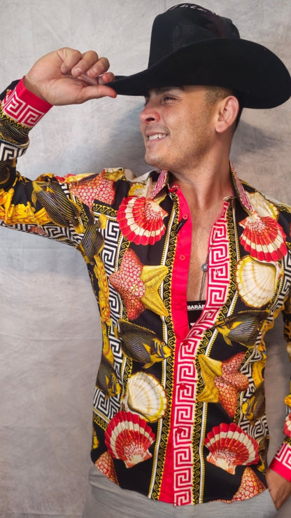 Oxford Rhinestone Long Sleeve Shirt