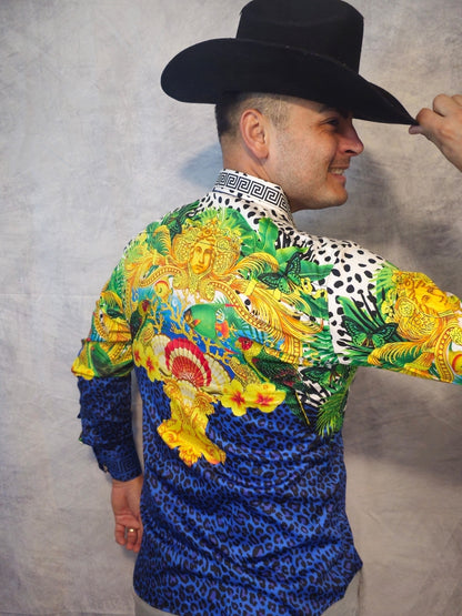 South Beach Rhinestone Long Sleeve Shirt