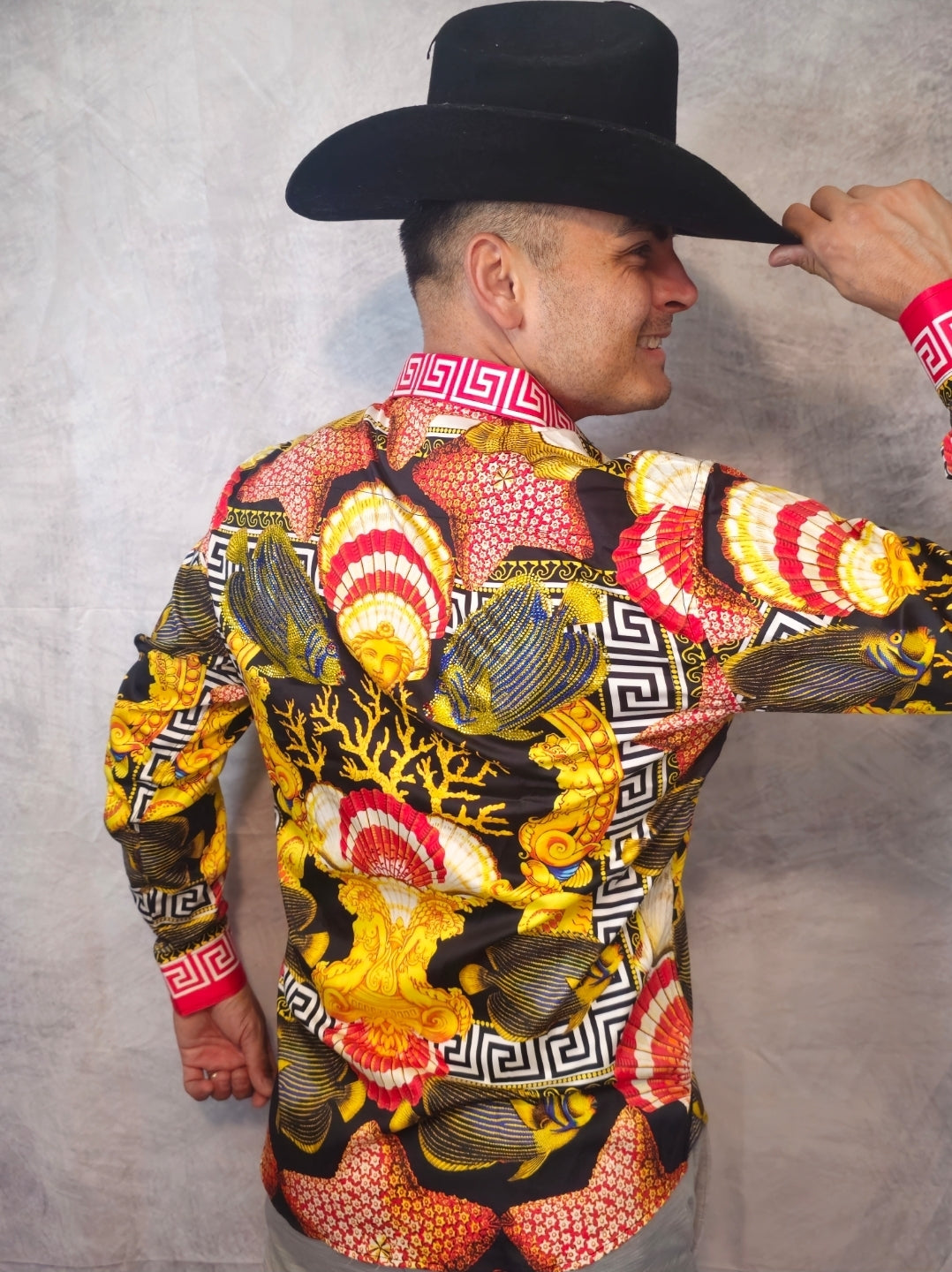 Oxford Rhinestone Long Sleeve Shirt