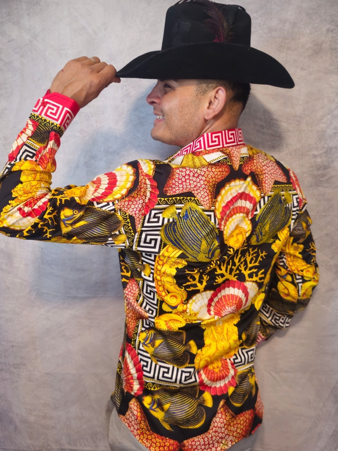 Oxford Rhinestone Long Sleeve Shirt